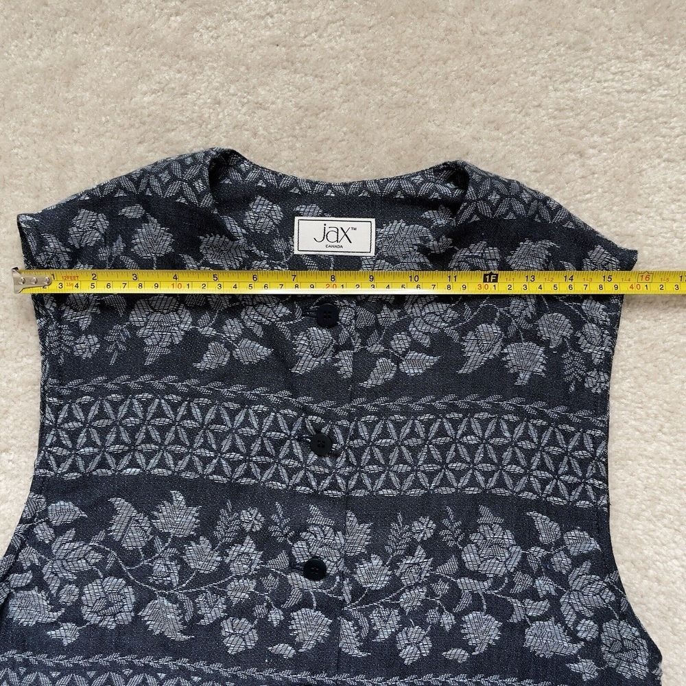 Jax Canada Vintage Womens Vest Blue Floral Size 10 NWT - Picture 4 of 9